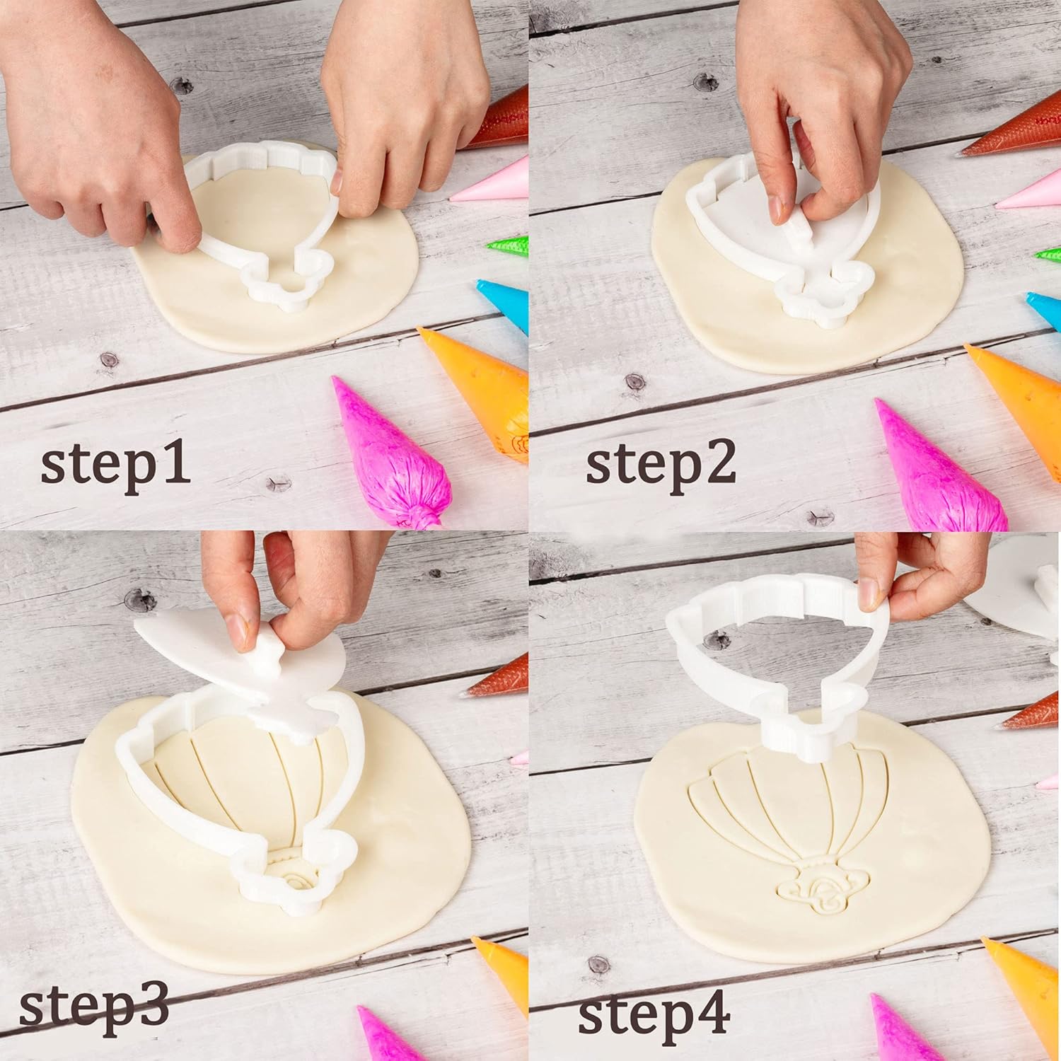 Flycalf Wedding Cookie Cutters with Oak Leaf and Plunger Stamps