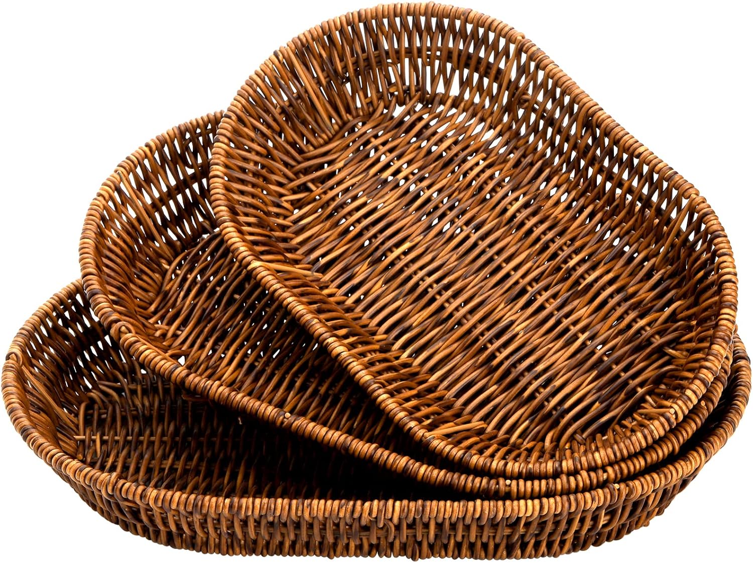 Hedume Set of 3 Wicker Baskets for Home and Kitchen Use