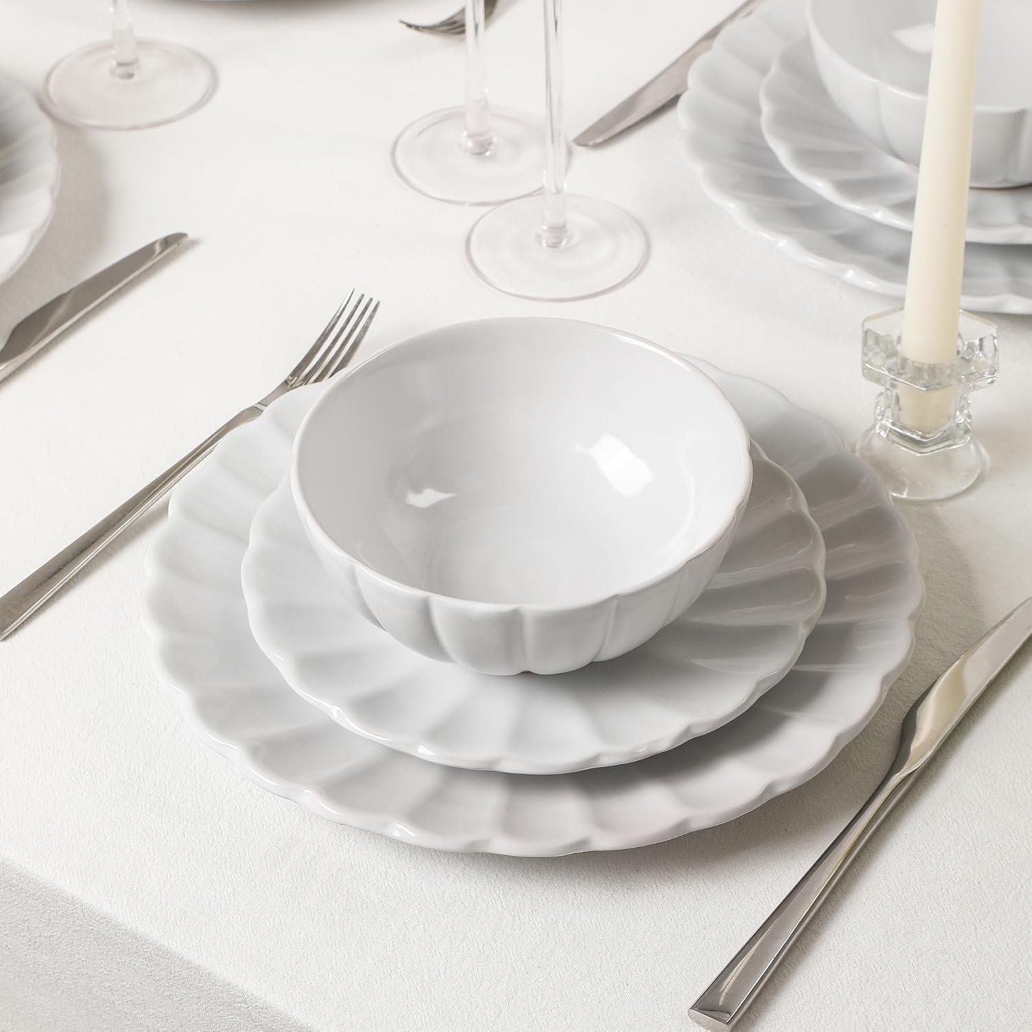 Earth Clay Phoenix 12-Piece Stoneware Dinnerware Set