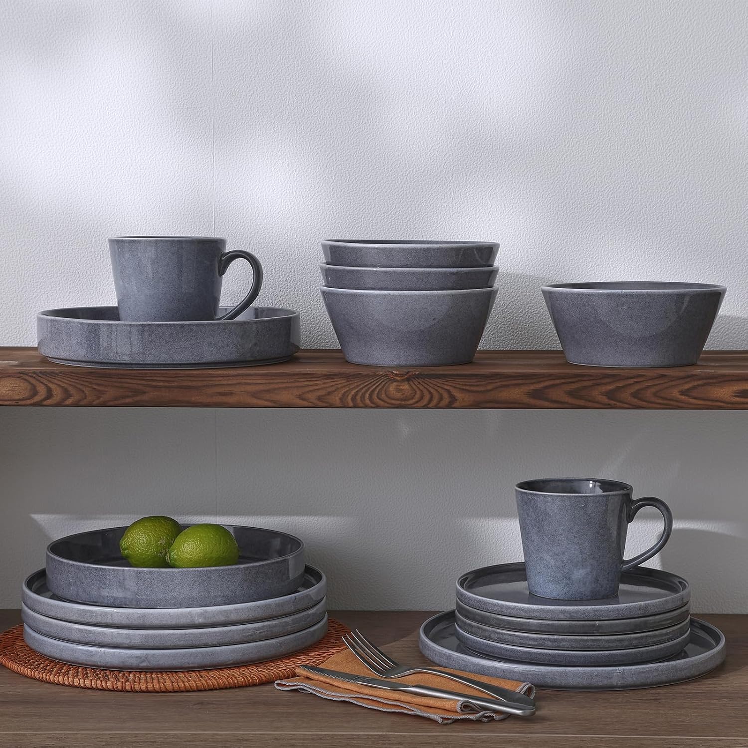 Famiware Annecy Misty-Blue Dinnerware Set for 6