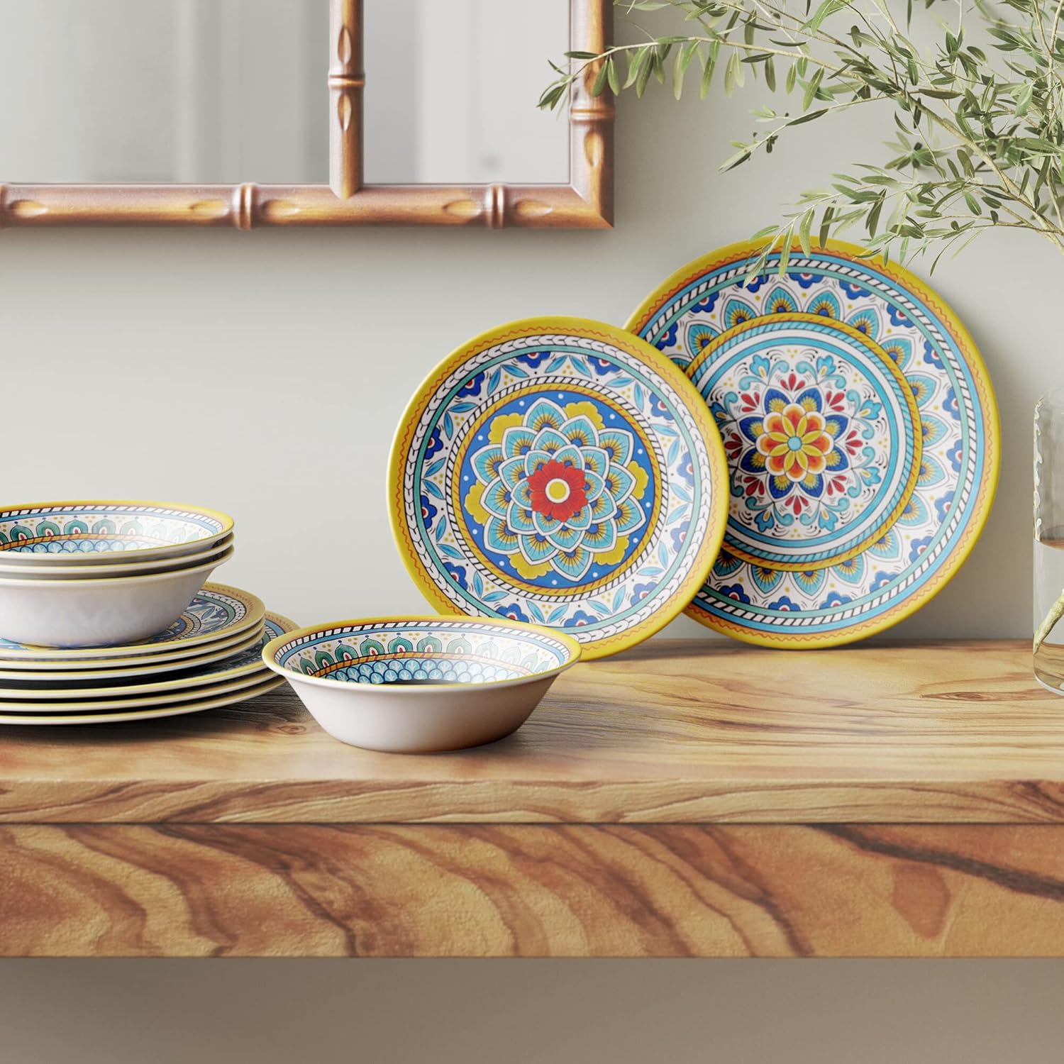Certified International Portofino 12Pc Melamine Dinnerware Set