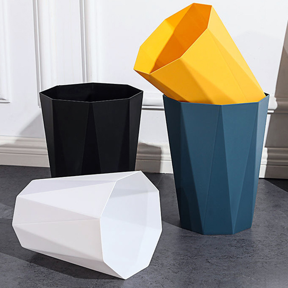 WEECRON Bathroom Trash Can 26 Gallon 2 Pack Black