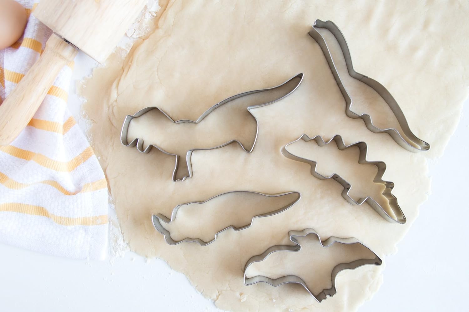 Fox Run Science Cookie Cutter Set of 5 Dinosaur Silver 1