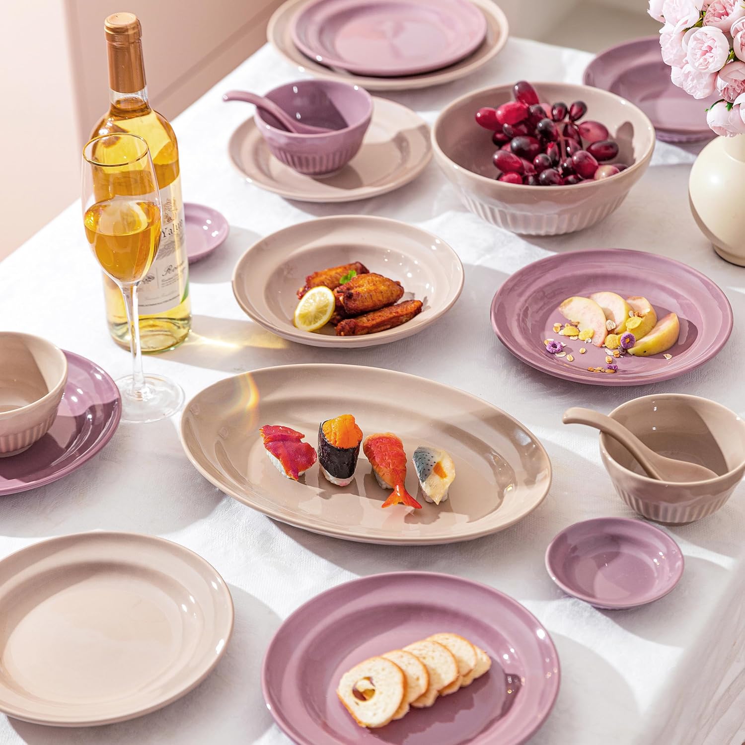 MDZF SWEET HOME Cream Style Dinnerware Set 24 Pcs