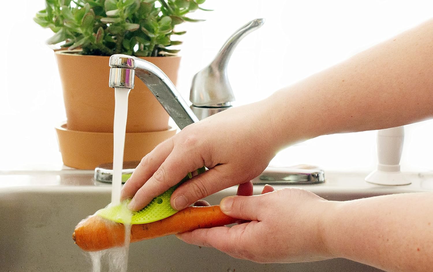Cestari Vegetable Scrubber Brush - Double Sided BPA Free Multi Use