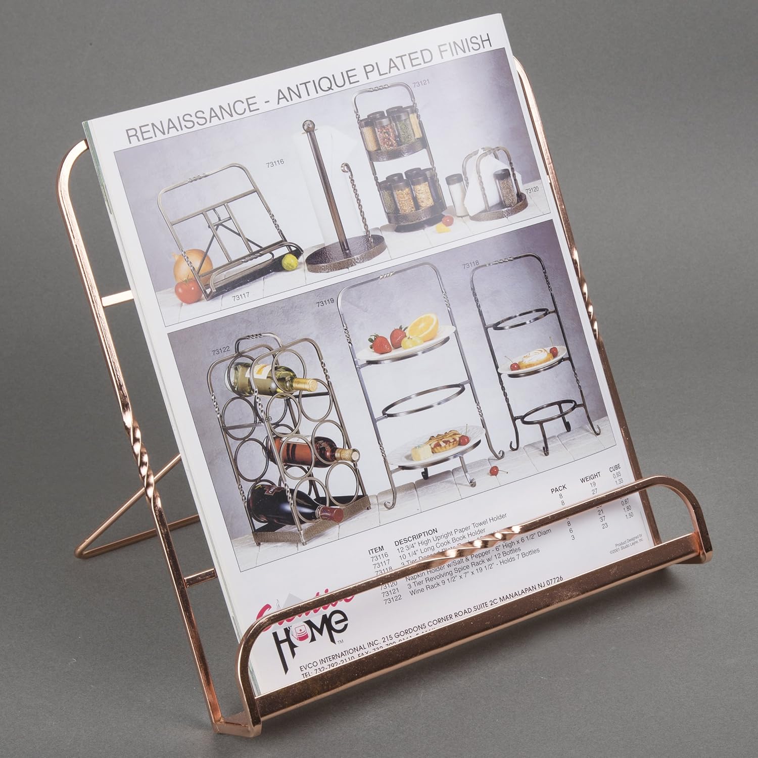 Creative Home Renaissance Copper Plated Cookbook Holder 1