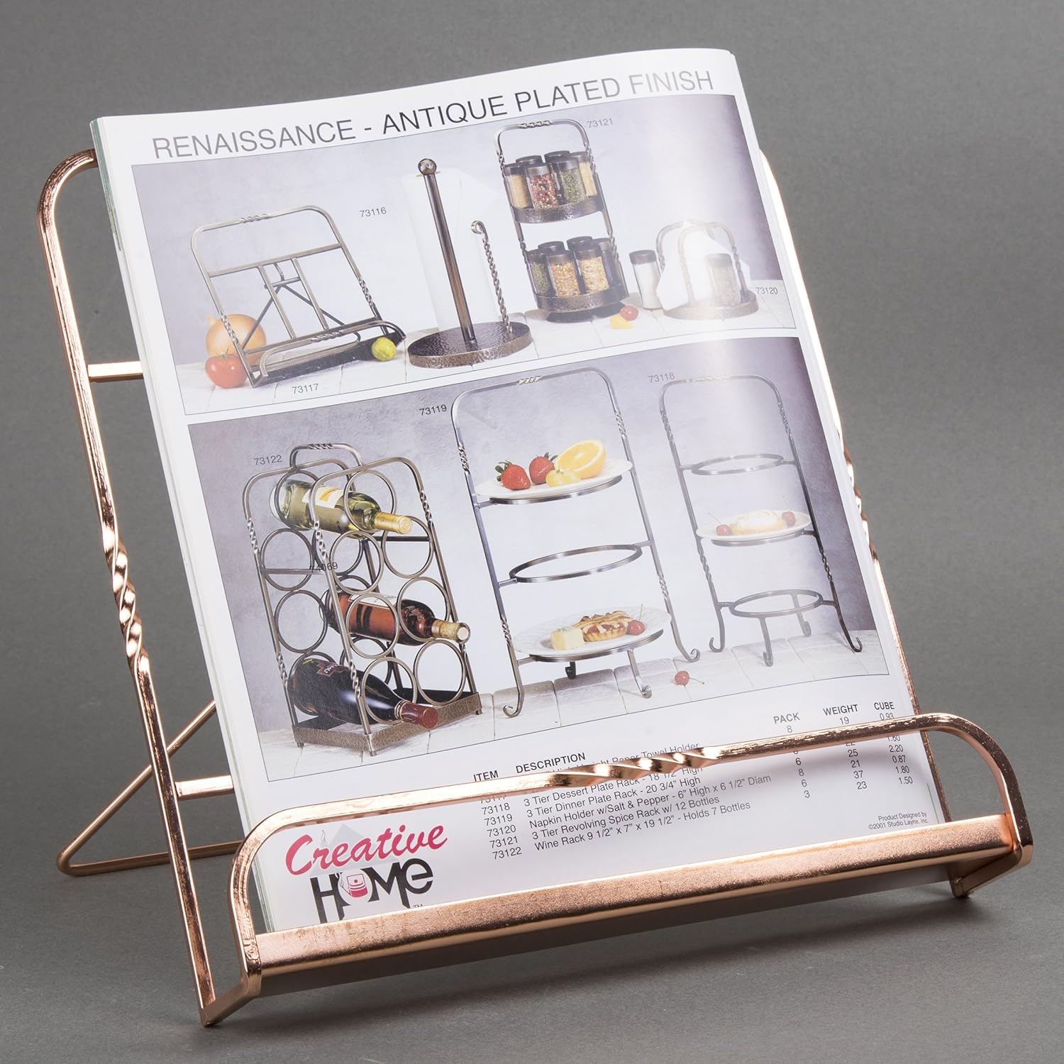 Creative Home Renaissance Copper Plated Cookbook Holder 1