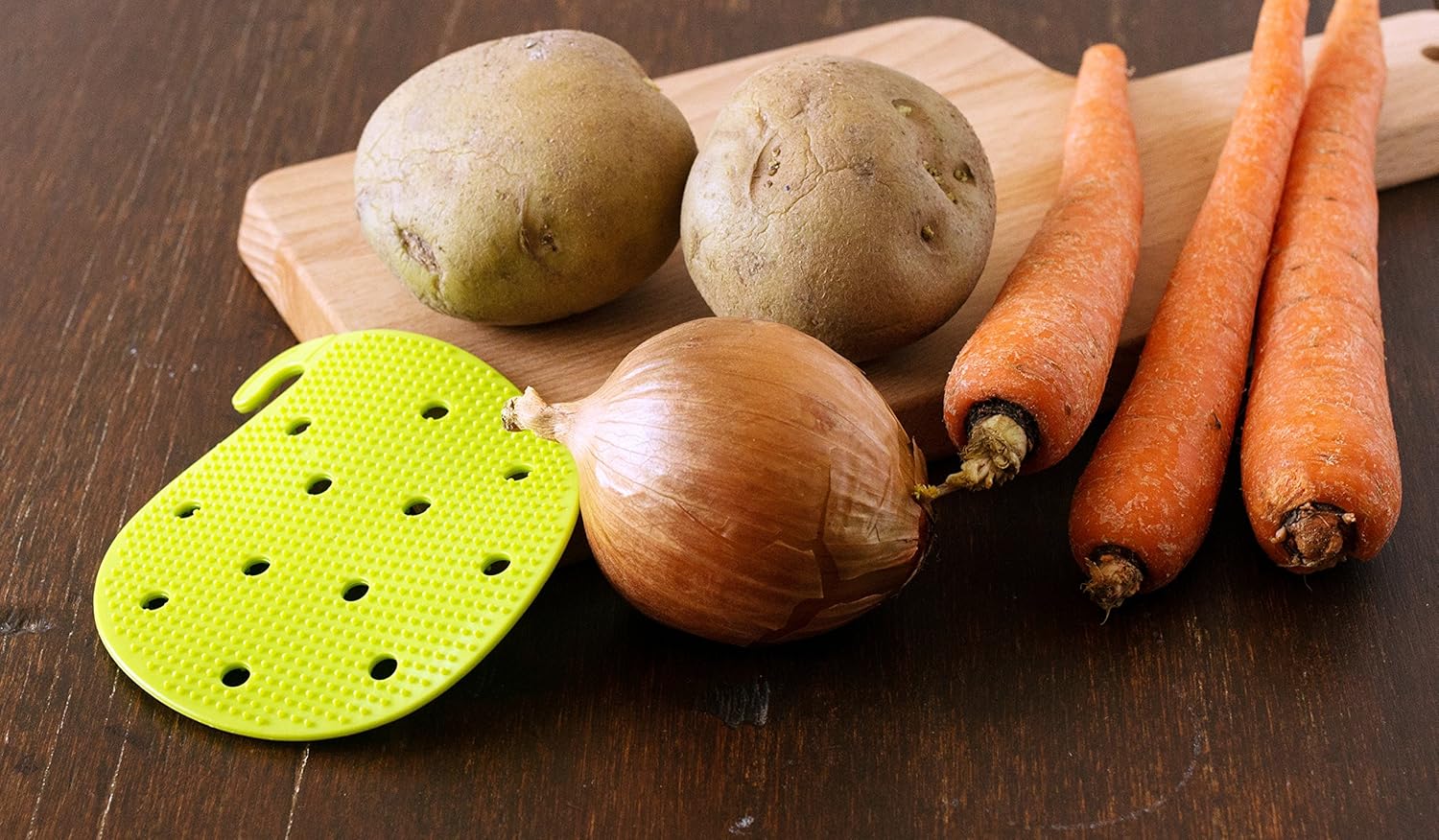 Cestari Vegetable Scrubber Brush - Double Sided BPA Free Multi Use