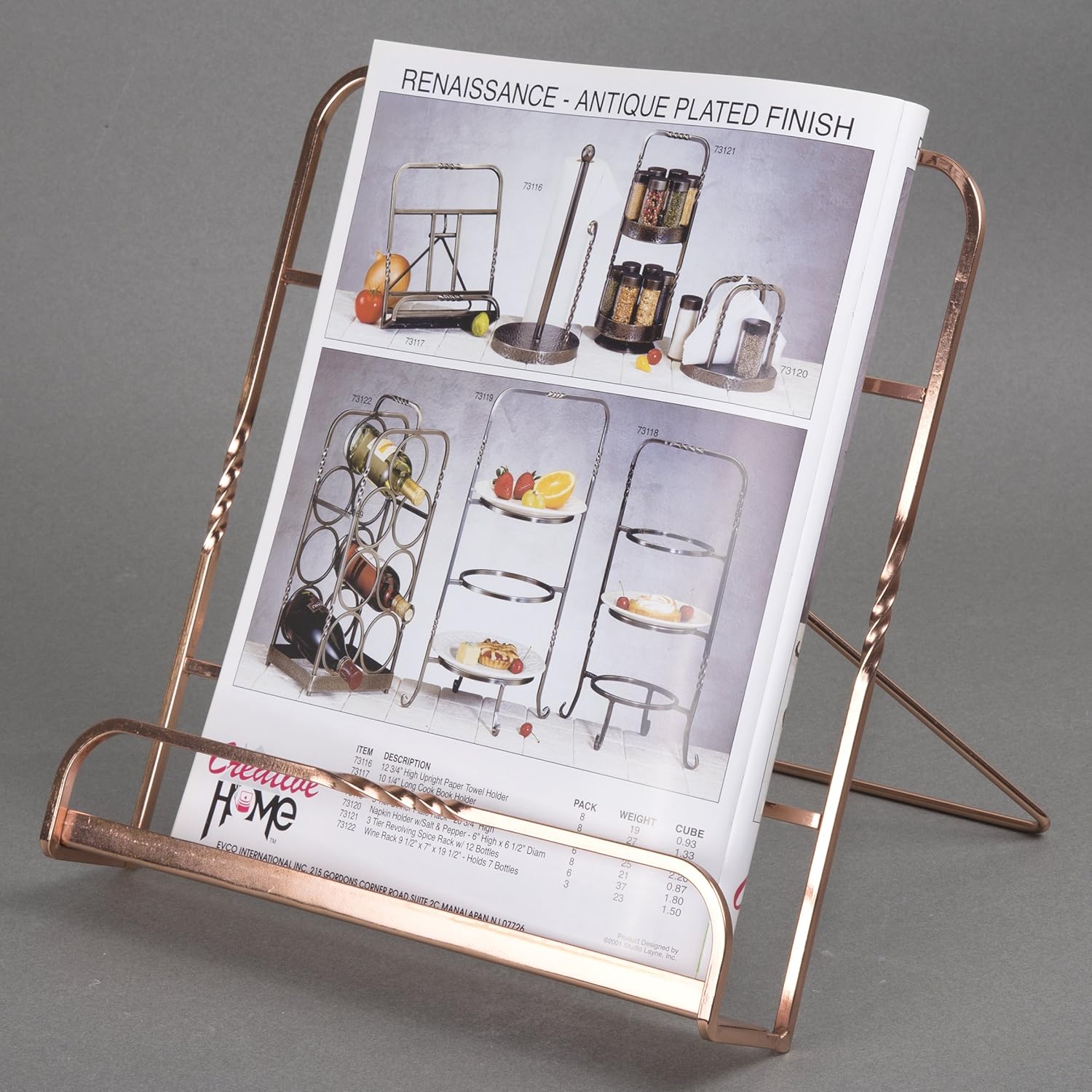 Creative Home Renaissance Copper Plated Cookbook Holder 1