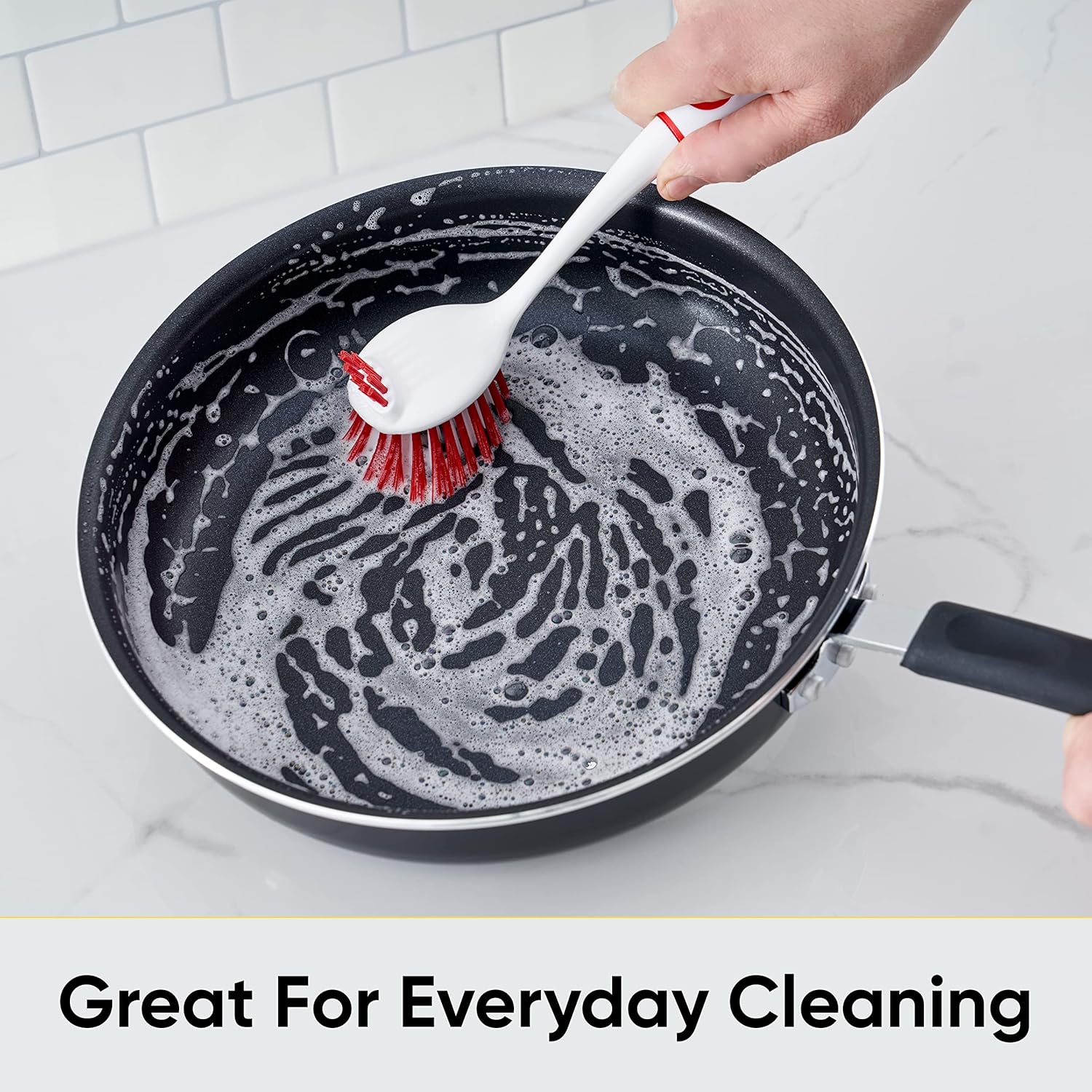 Superio Dish Brush with Handle Double Sided Cleaning Brush